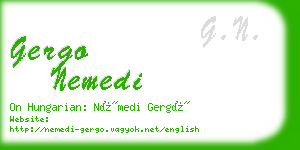 gergo nemedi business card